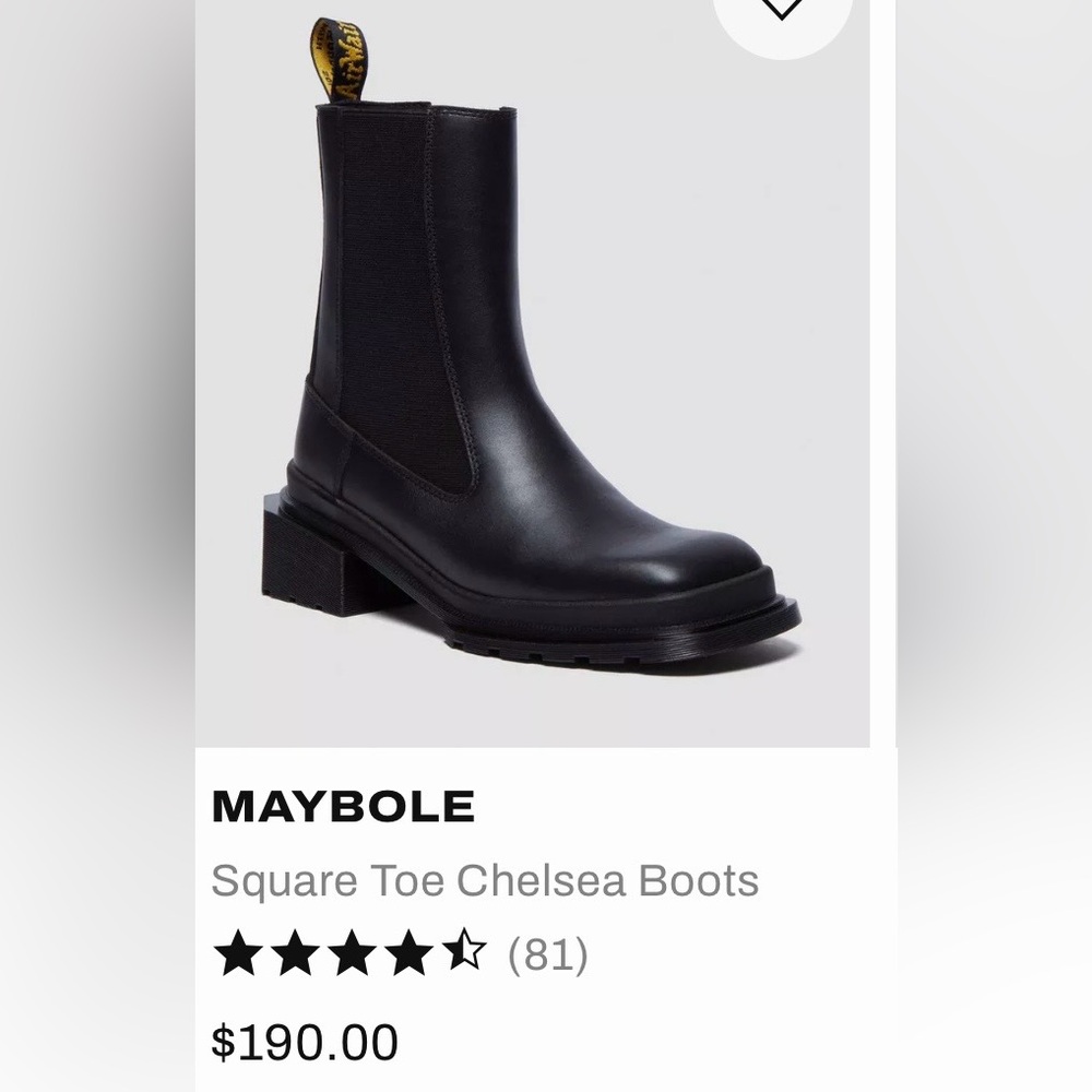 Dr. Martens Maybole Black Square Toe Chelsea Boots
